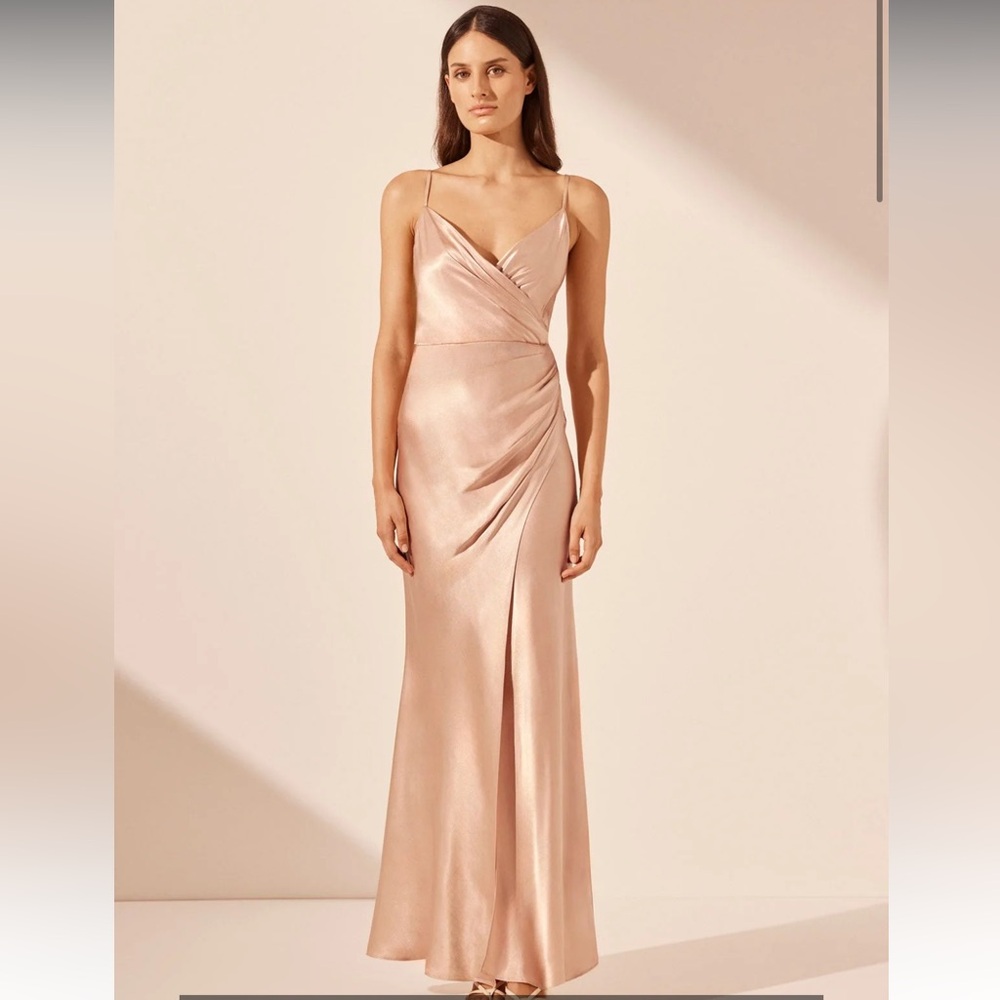 Shona Joy La Lune Cross Draped Maxi Dress - Desert Rose